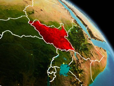 Yörüngeden sabah Güney Sudan