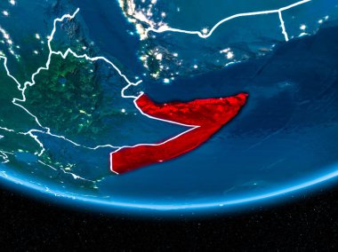 Somali Planet Earth gece uzaydan