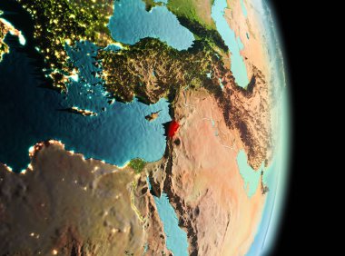 Lübnan'da sabah yörüngeden