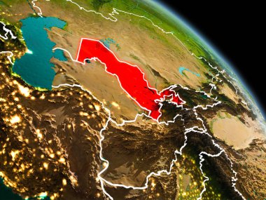 Özbekistan yörüngeden sabah