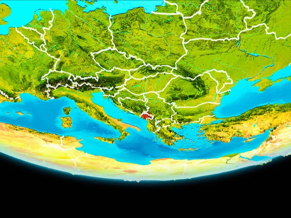 Satellietmening van Montenegro — Stockfoto