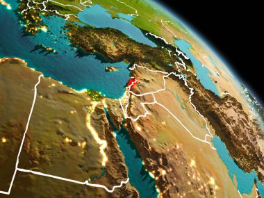 Lübnan'da sabah yörüngeden