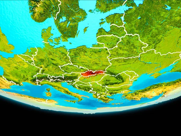 슬로바키아의 위성 보기 — 스톡 사진