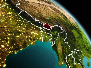 Bhutan yörüngeden sabah