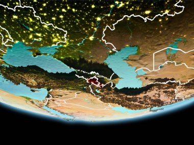 Kırmızı akşam Ermenistan'da