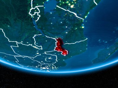 Malavi Planet Earth gece uzaydan