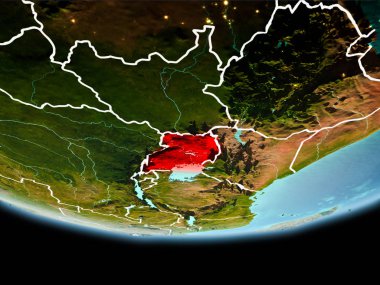 Uganda kırmızı akşam