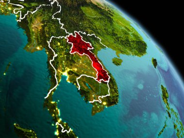 Sabah yörüngeden Laos