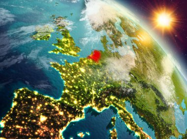 Gündoğumu yörünge üzerinden Hollanda'da