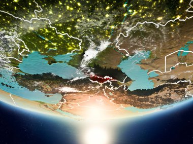 Gürcistan ile Planet Earth Güneş