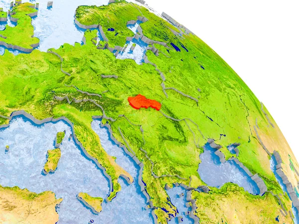Dünya'nın kırmızı model Slovakya'da — Stok fotoğraf