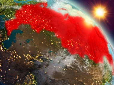 Yörüngeden gündoğumu Rusya'da