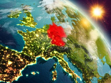 Yörüngeden gündoğumu Almanya'da