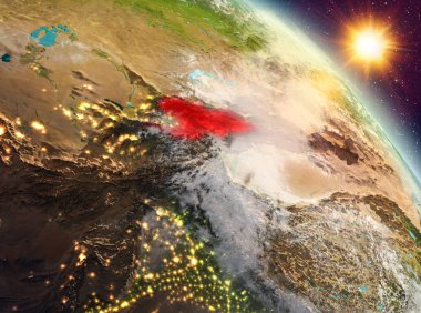 Kırgızistan yörüngeden Sunrise