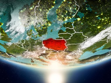 Planet Earth Güneş ile Polonya