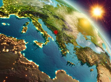 Sunrise yörüngeden Karadağ