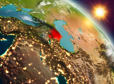 Azerbaycan yörüngeden Sunrise