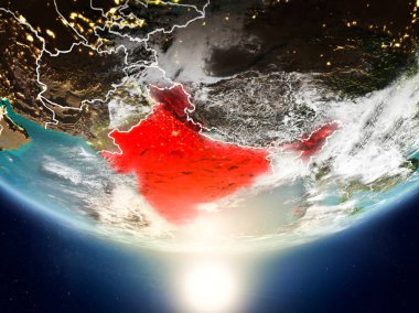 Hindistan ile Planet Earth Güneş