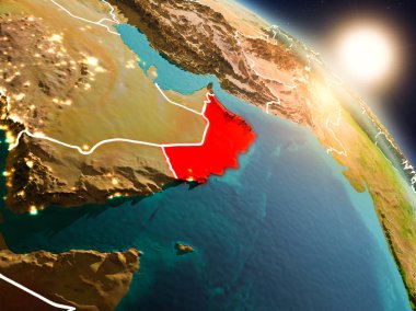 Umman gündoğumu sırasında uzaydan