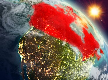 Yörüngeden gündoğumu Kanada'da