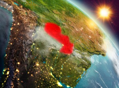 Sunrise yörüngeden Paraguay