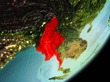 Sabah görünümü Myanmar