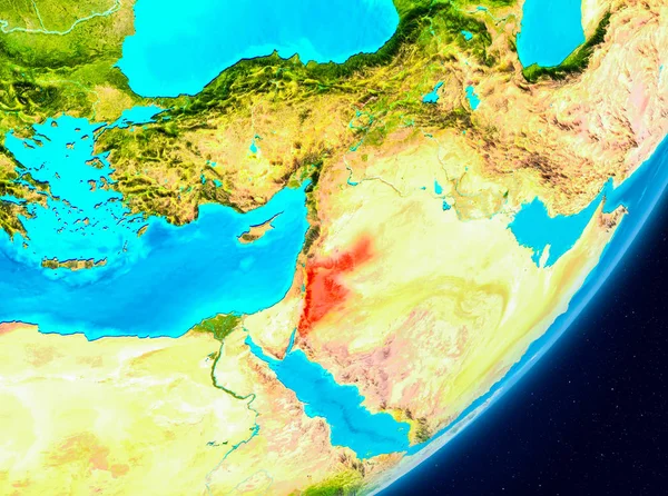 Kiertorata näkymä Jordanian punainen — kuvapankkivalokuva