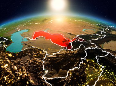 Sunrise yörüngeden Özbekistan