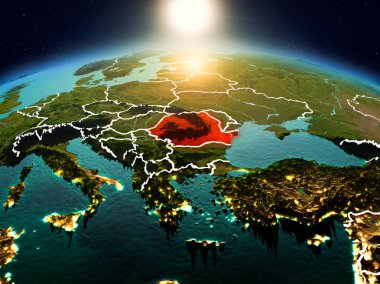 Yörüngeden gündoğumu Romanya'da