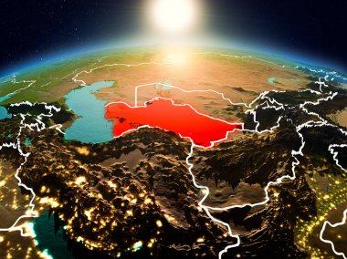 Sunrise yörüngeden Türkmenistan