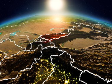 Kırgızistan yörüngeden Sunrise