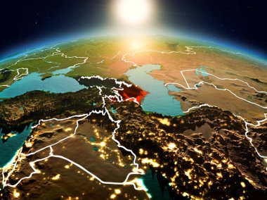 Azerbaycan yörüngeden Sunrise
