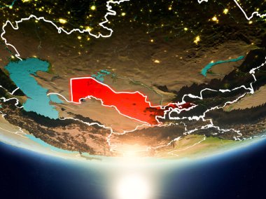 Özbekistan ile Planet Earth Güneş