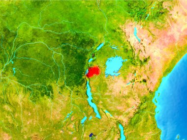 Ruanda dünya üzerindeki kırmızı