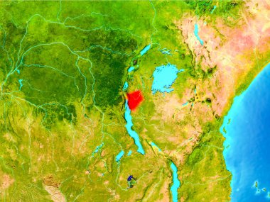 Dünya üzerindeki kırmızı Burundi