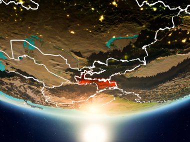 Planet Earth Güneş ile Tacikistan