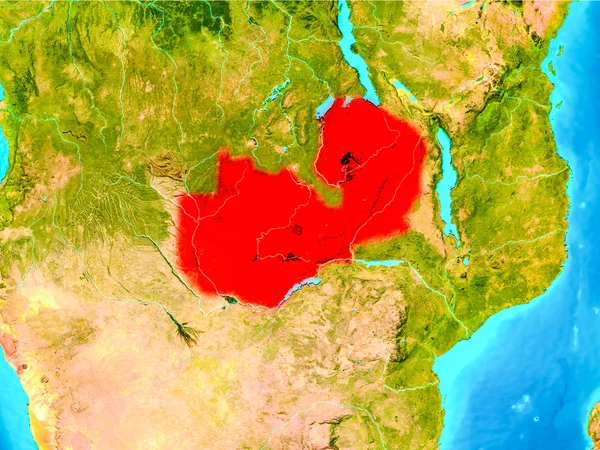 Замбія в червоному на землі — стокове фото