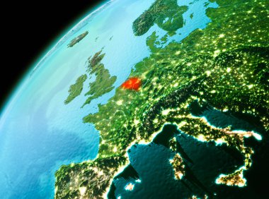 Belçika akşam uzaydan