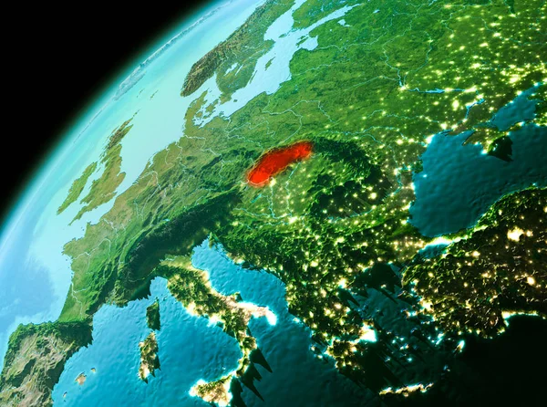 Slovakya akşam uzaydan