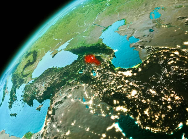 Ermenistan akşam uzaydan