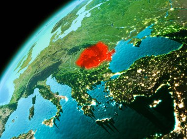 Romanya akşam uzaydan