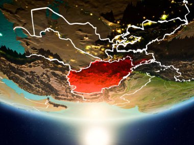 Afganistan ile Planet Earth Güneş