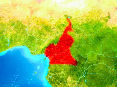 Kamerun dünya üzerindeki kırmızı