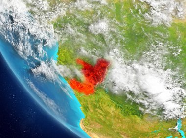 Kongo kırmızı uydu görünümü