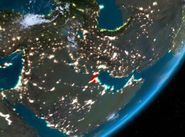 Geceleri Kuveyt yörünge görünümü