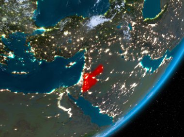 Jordan yörünge görünümü geceleri