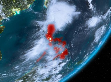 Geceleri yörünge görünümü, Filipinler