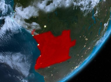 Angola yörünge görünümü geceleri