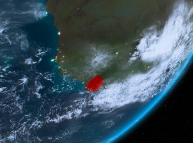 Sierra Leone görünümünü geceleri yörünge