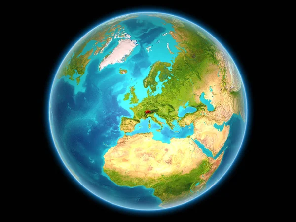Zwitserland op de planeet aarde — Stockfoto